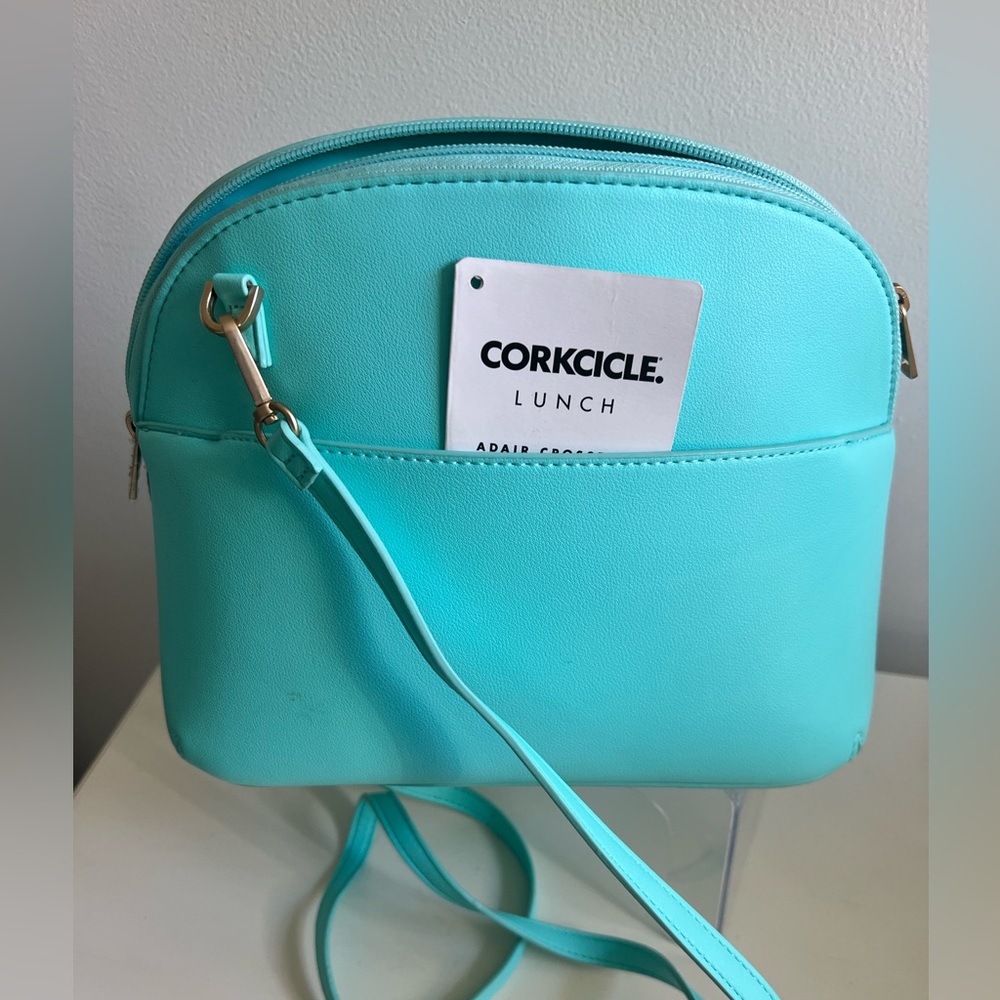 Corkcicle Adair Aqua Insulated Crossbody Lunch Bag - Picture 5 of 7